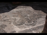 05479 ostia - regio iii - insula x - terme dei sette sapienti (iii,x,2) - raum 21 - tepidarium - re - mosaik - amorino auf seeungeheuer - 2016.jpg